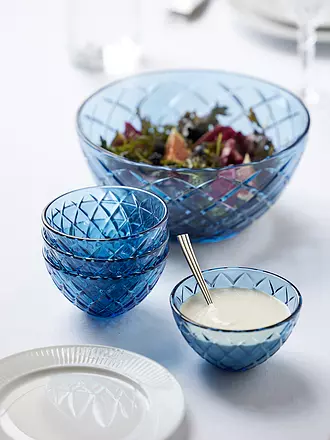 LYNGBY GLAS | Schale 4tlg. 12cm SORRENTO Blau | 